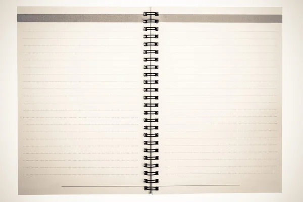 Vintage grungy alinhado notebook — Fotografia de Stock