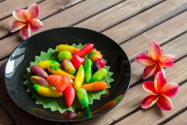 Tablo renkli silinebilir imitasyon meyve