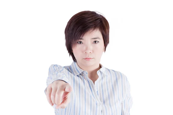 Asian business woman with anger — Stock Photo, Image