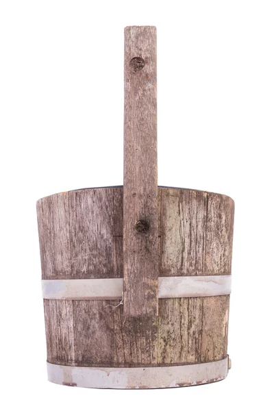 Empty wooden bucket — Stock Photo, Image