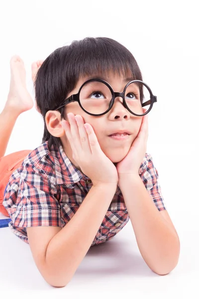 Close-up dreaming cute boy — Stock Photo, Image