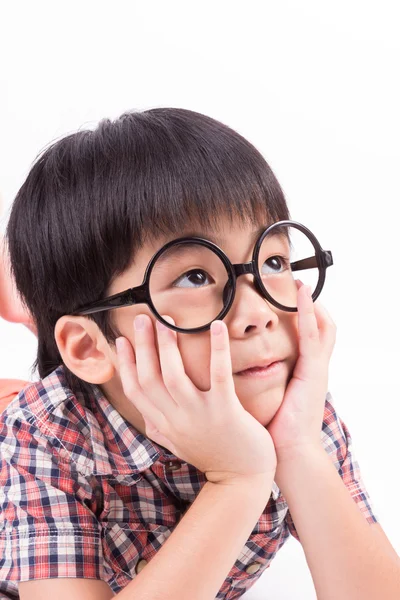 Close-up dreaming cute boy — Stock Photo, Image