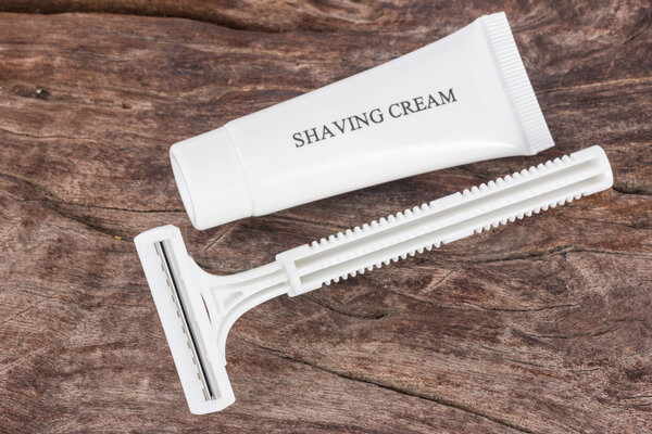 Razor and shaving cream