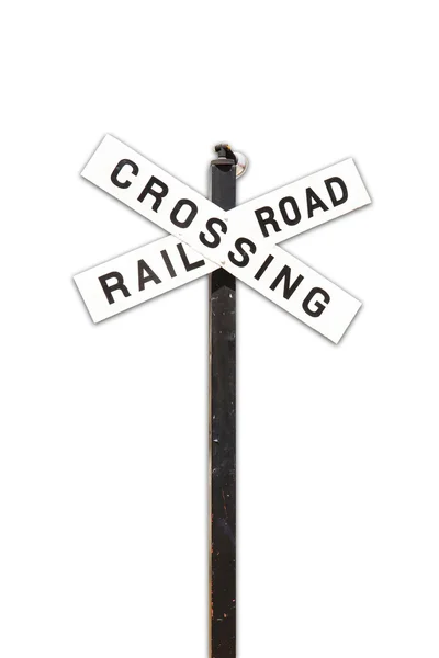 Señal de cruce de la carretera ferroviaria — Foto de Stock