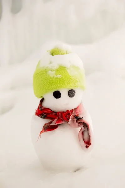 Roztomilý malý sněhulák — Stock fotografie