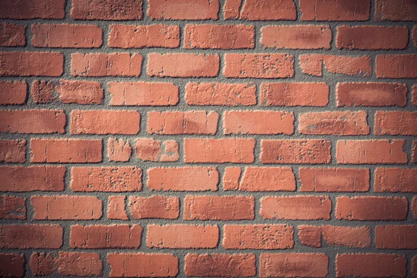 Textura de pared de ladrillo rojo viejo — Foto de Stock
