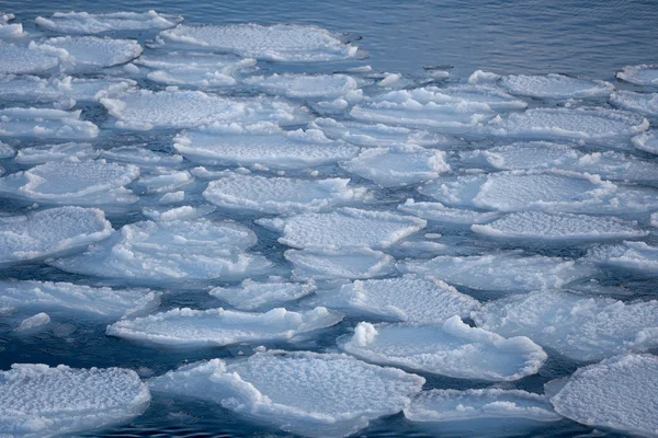 Vinter på kusten av Ochotska havet i abashiri (japan). — Stockfoto