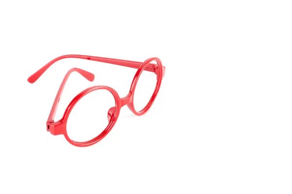 Red fashion glasses isolated on white — Stock Photo, Image