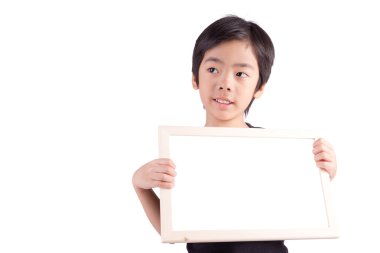 Beyaz tahta ile çocuk