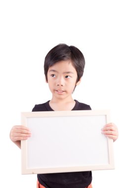 Beyaz tahta ile çocuk