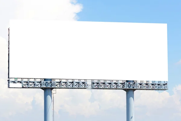 Cartellone bianco utile per la tua pubblicità — Foto Stock