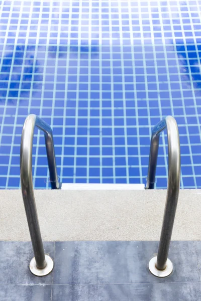 Swimming pool with stair (selective focus) — Stock Photo, Image