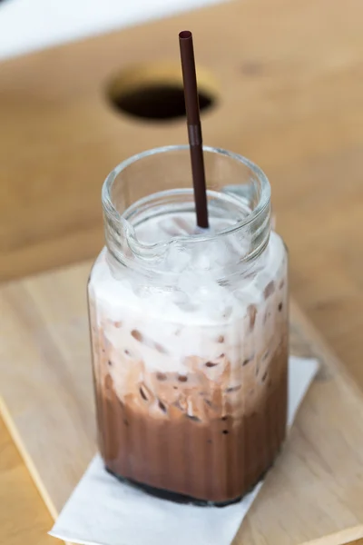 Ice coffee on a  table — Stock Photo, Image