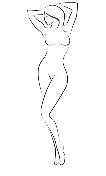 Cuerpo femenino — Vector de stock