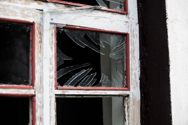 Bullet Pierced Window Glass — Foto Stock