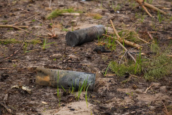 Unexploded Shells Lie Ground —  Fotos de Stock