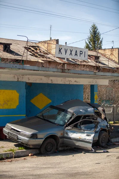 Автомобильная Стрельба Российских Военных Украине — стоковое фото