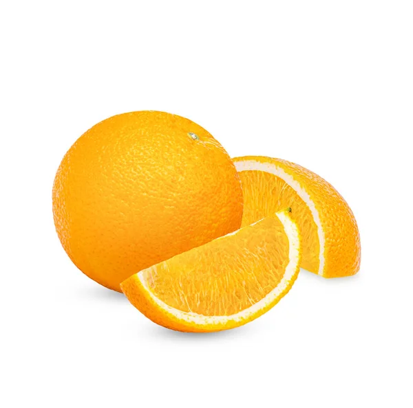 Fresh Orange Fruit Orange Slices Isolated — Stock Photo, Image