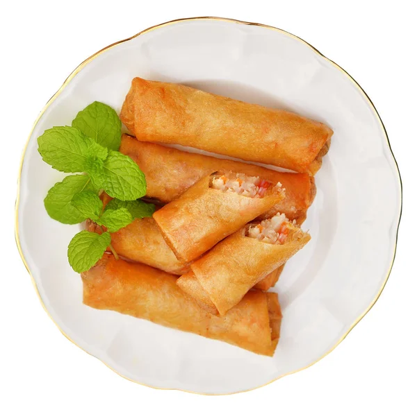 deep fried spring rolls,  or Fried spring rolls  Snacks and snacks that are popular with Thai and Chinese people..
