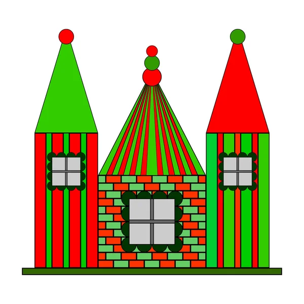 Castillo de diseño multicolor — Archivo Imágenes Vectoriales