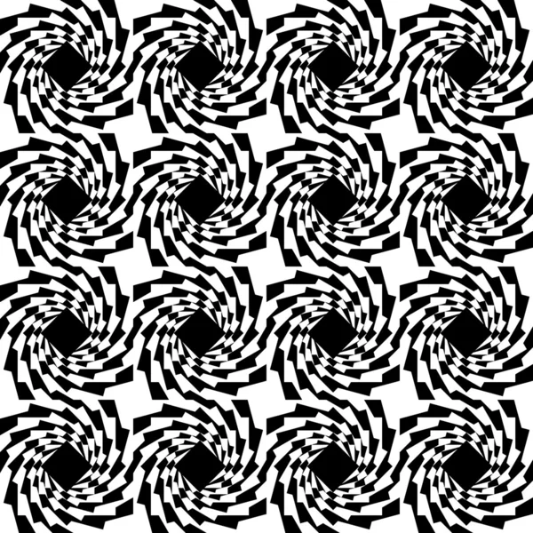 Diseño inconsútil patrón espiral monocromo — Archivo Imágenes Vectoriales