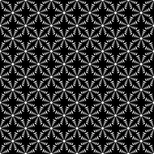 Дизайн бесшовный монохромный цветочный узор — стоковый вектор