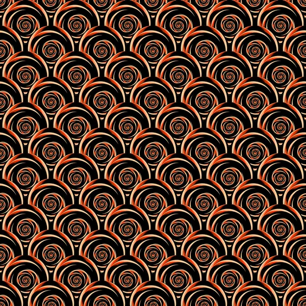 Diseño de patrón espiral decorativo sin costuras — Archivo Imágenes Vectoriales