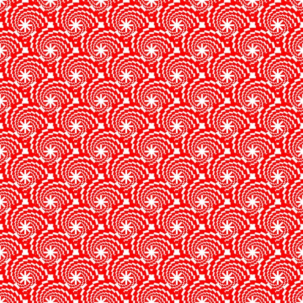 Design seamless red decorative spiral diagonal pattern — Stock Vector