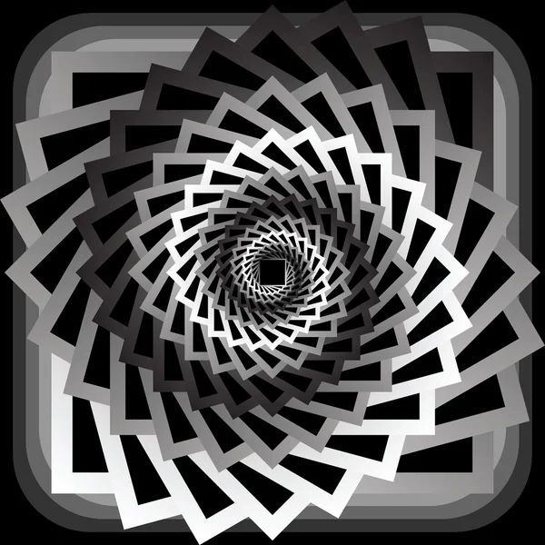 Design monochrome abstract spiral movement background — Stock Vector