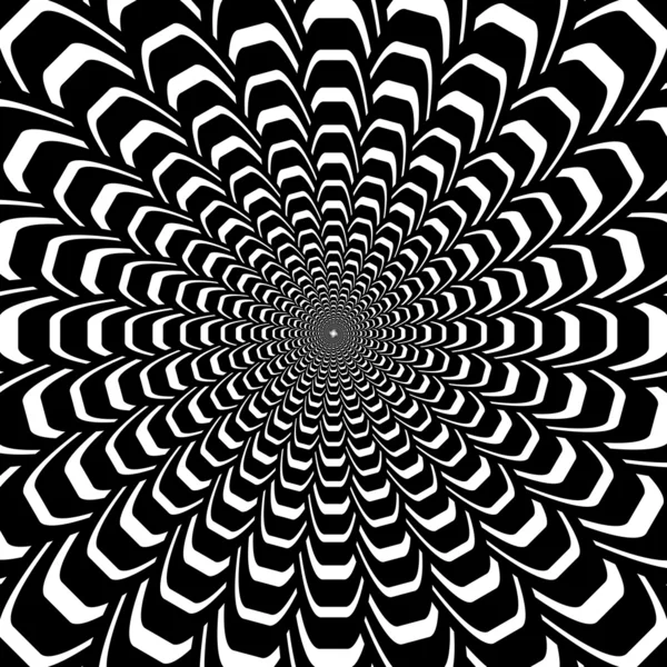 Op-art ontwerp abstract perspectief trechter getextureerde achtergrond — Stockvector