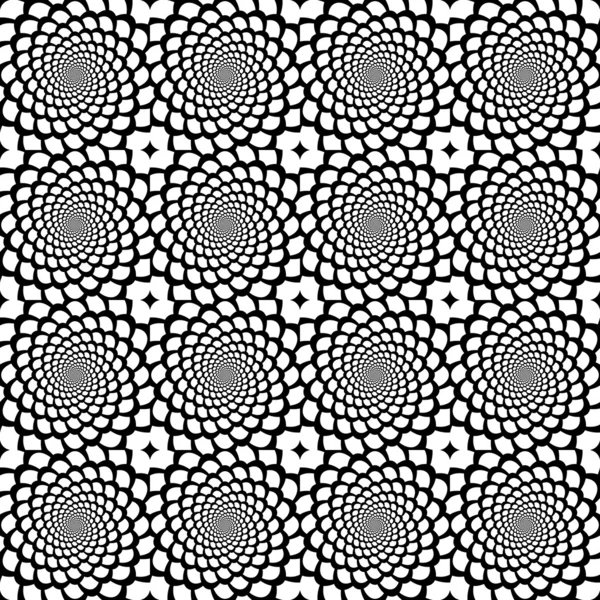 Design nahtlose monochrome Spiralbewegung Schlangenhaut Muster. ab — Stockvektor