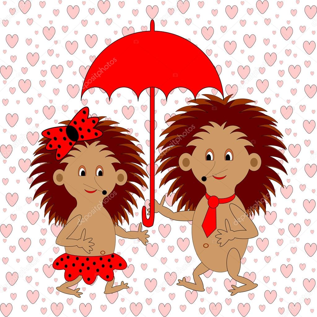 A funny cartoon couple with umbrella under the rain of hearts. A Stock Vector Image by ©amicabel #38572623 A funny cartoon couple with umbrella under the rain of hearts. A Stock Vector Image by ©amicabel #38572623