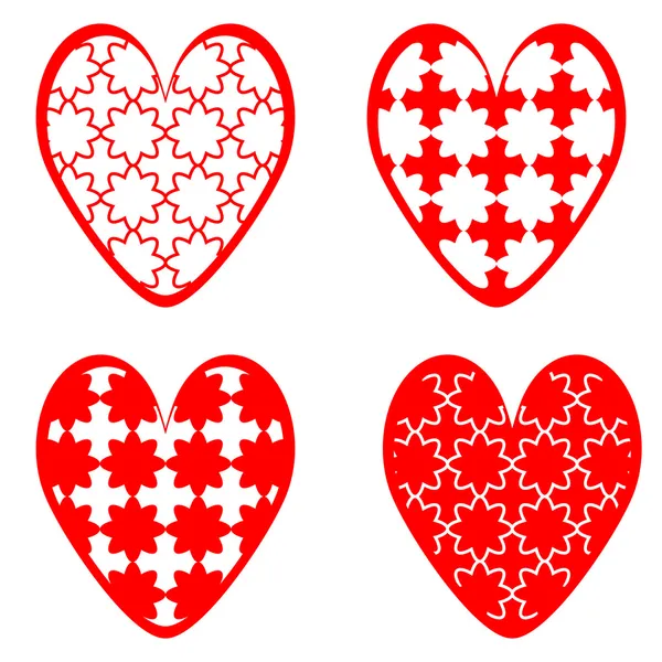 Ensemble d'icônes de coeur design pour la Saint-Valentin et le mariage — Image vectorielle