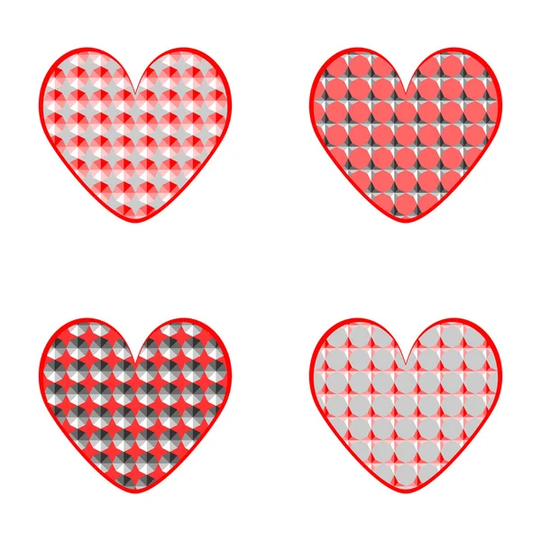 Conjunto de iconos de corazón de diseño para el día de San Valentín y la boda — Archivo Imágenes Vectoriales