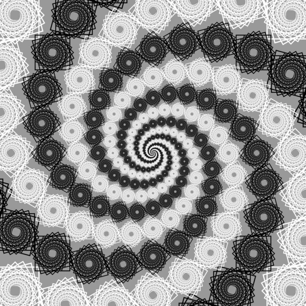 Diseño sin color espiral movimiento fondo. Giro de encaje texturizado — Archivo Imágenes Vectoriales