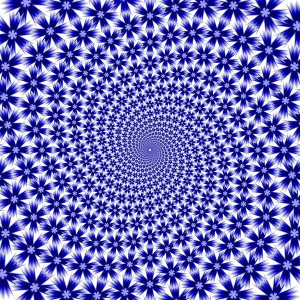 Projeto girar cornflower fundo movimento. dec floral colorido — Vetor de Stock