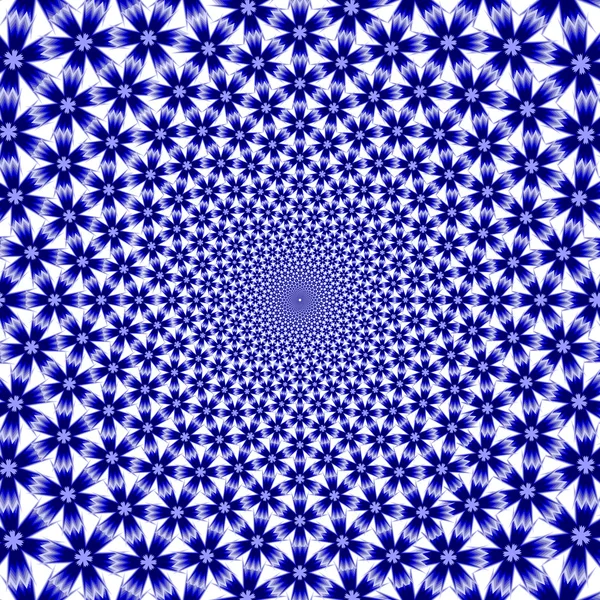 Diseño giratorio de aciano movimiento de fondo. Colorido dism floral — Vector de stock