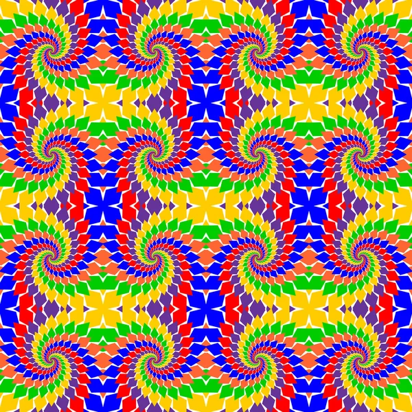 Design motif abstrait multicolore sans couture. Éléments tourbillonnants — Image vectorielle