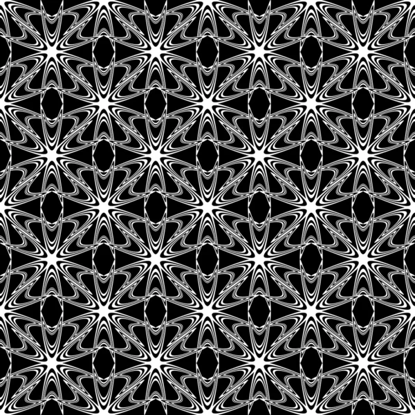 Diseño inconsútil patrón decorativo monocromo. Plantilla abstracta — Archivo Imágenes Vectoriales