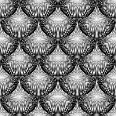 kesintisiz tek renkli dairesel geometrik çizgiler desen tasarım. ABS
