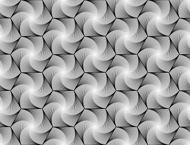 kesintisiz tek renkli altıgen geometrik desen tasarım. soyut w