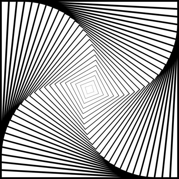 Design monochrom wirbeln Bewegung Illusion Hintergrund. Abstrakte s — Stockvektor