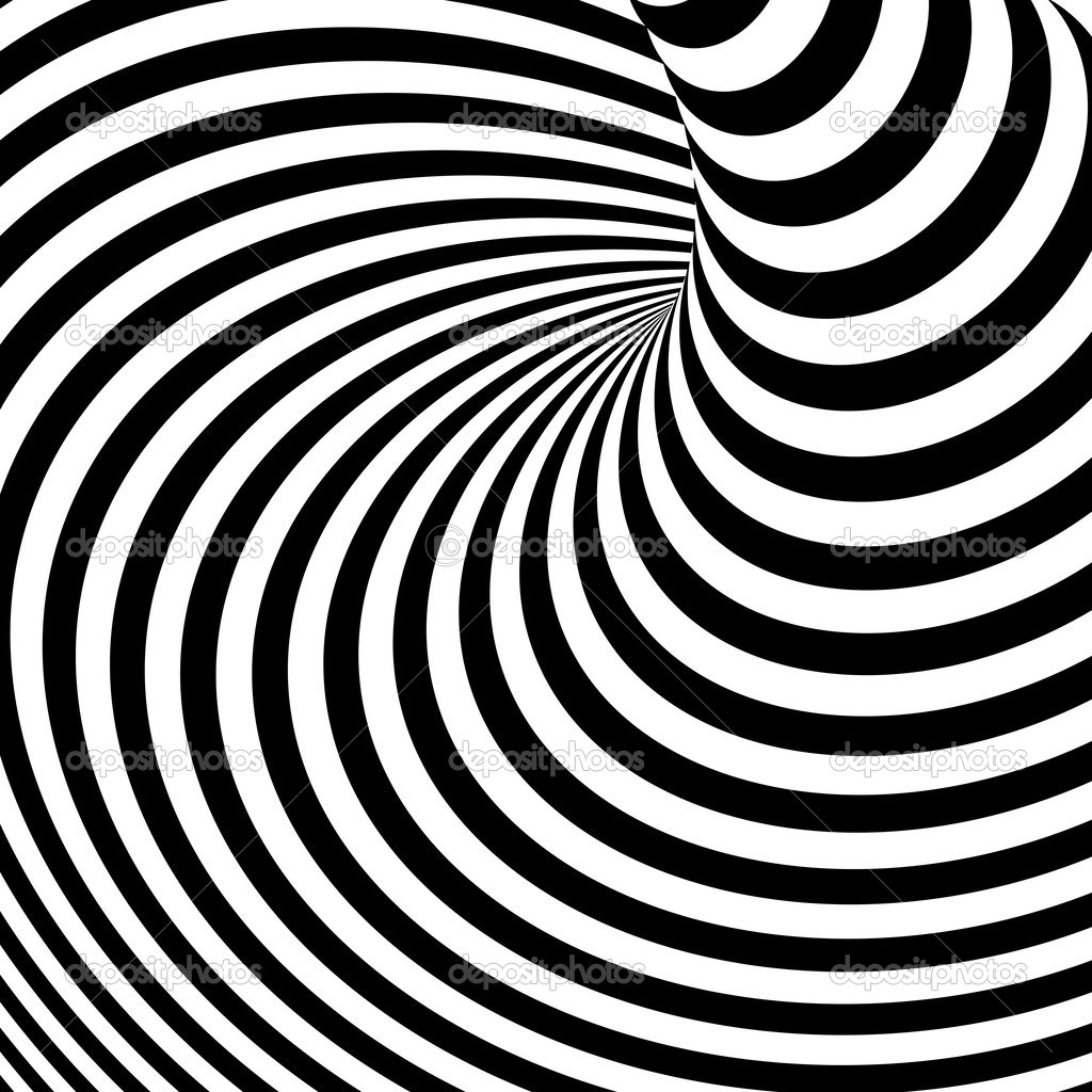 Design monochrome vortex movement illusion background. Abstract