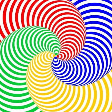 Tasarım renkli dairesel hareketi yanılsama arka plan girdap. ABS