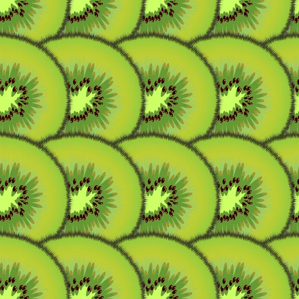 Fruta kiwi fatiada. Design padrão colorido sem costura — Vetor de Stock