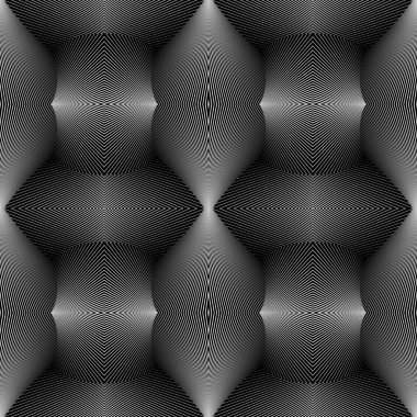 kesintisiz tek renkli dışbükey desen tasarım