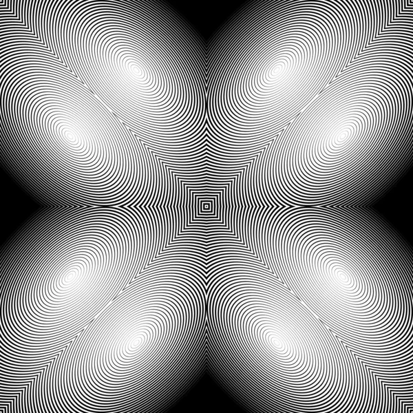 白黒の渦運動錯覚背景をデザインします。 — ストックベクタ