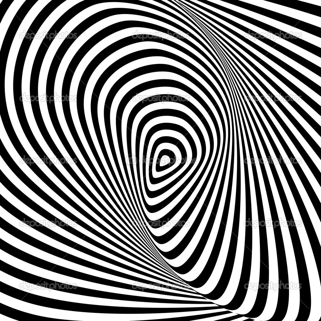 Design monochrome whirlpool movement illusion background