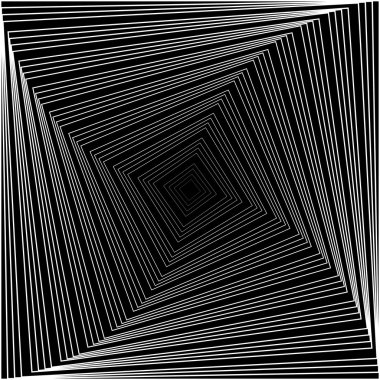Design monochrome twirl movement illusion background clipart