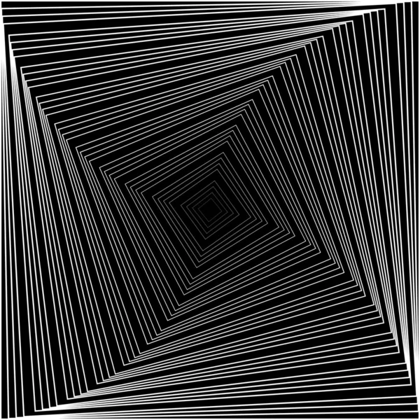 Design monochrome twirl movement illusion background — Stock Vector